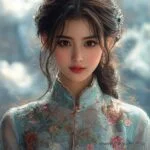 Глава 18: Сострадание Женщина в цветочном платье, искусственный интеллект, романтический стиль