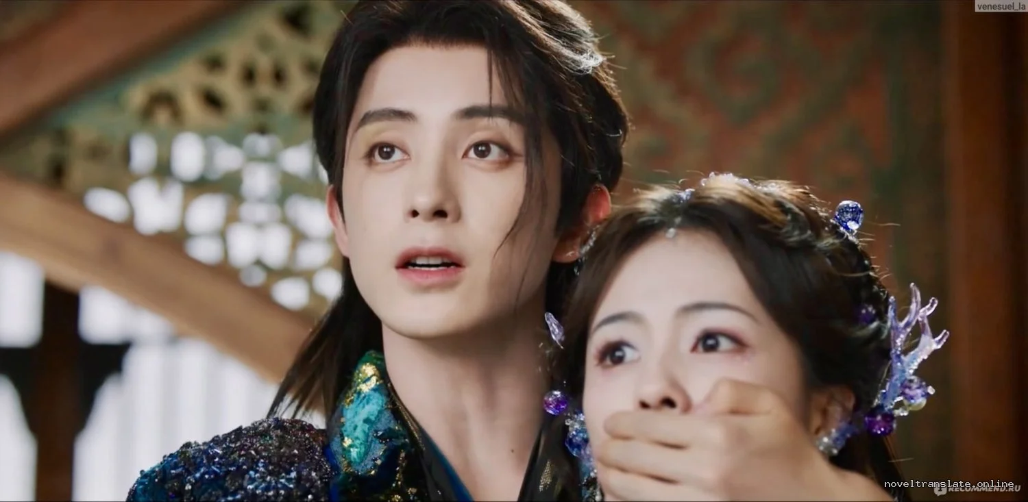 Сцена из исторической драмы с двумя персонажами