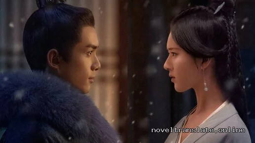 Два человека смотрят друг на друга в зимней сцене, романтическая атмосфера