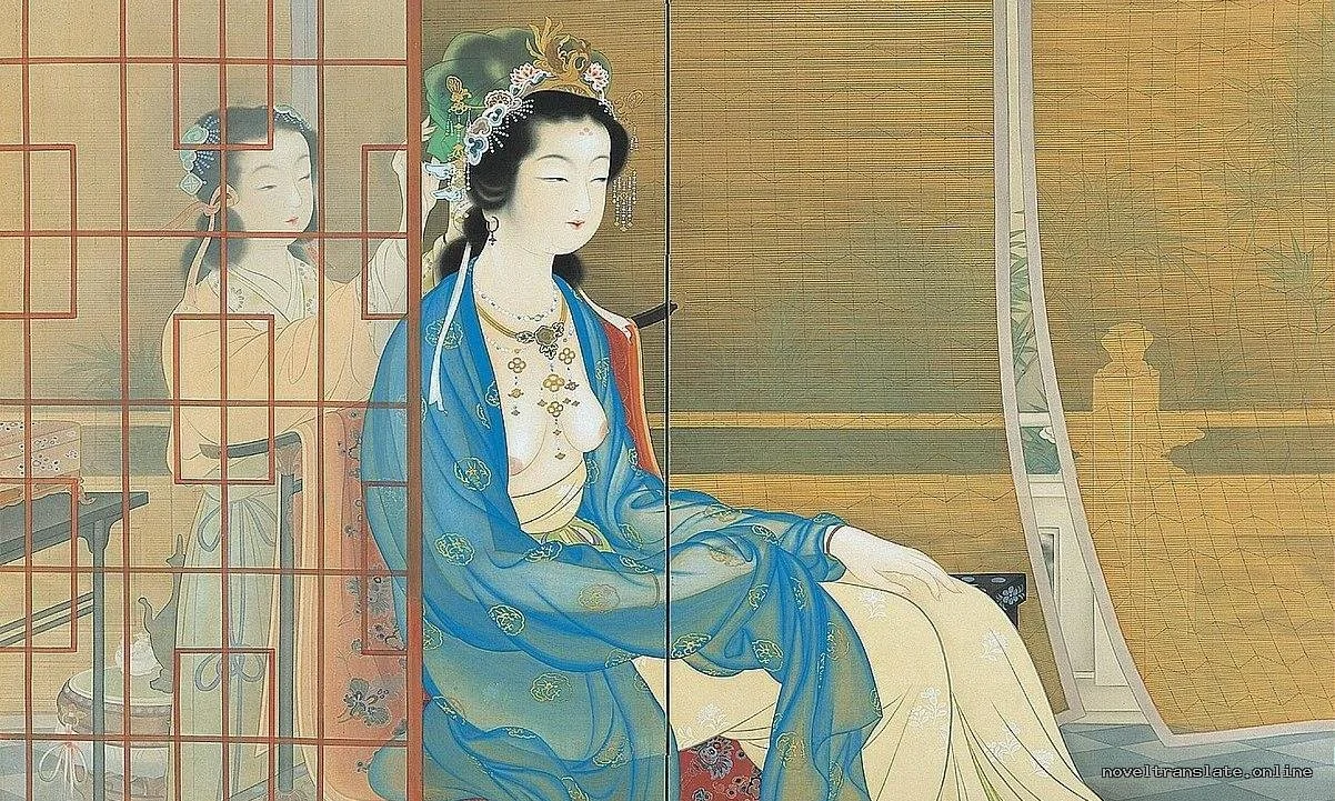 Искусственно созданная картина с восточной женщиной в традиционной одежде