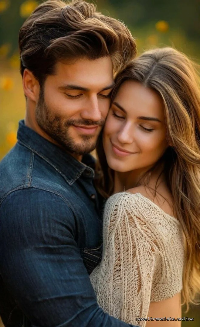 Пара обнимается на фоне осеннего пейзажа