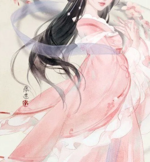 Иллюстрация девушки в традиционном китайском платье