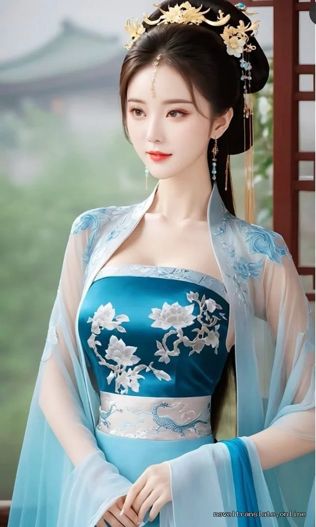 Женщина в традиционном китайском платье на фоне природы