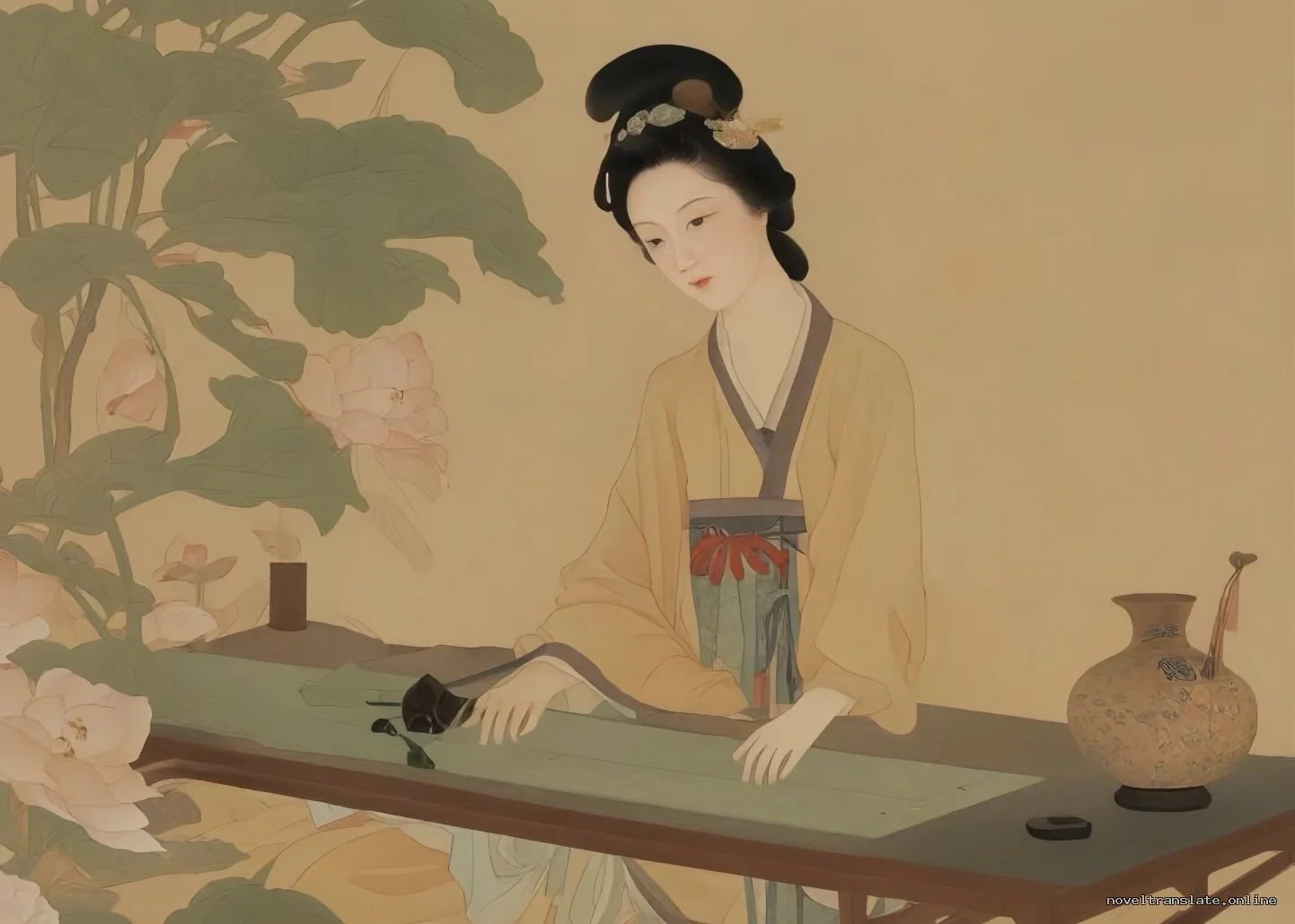 Искусственный интеллект создает традиционное искусство с женщиной в кимоно