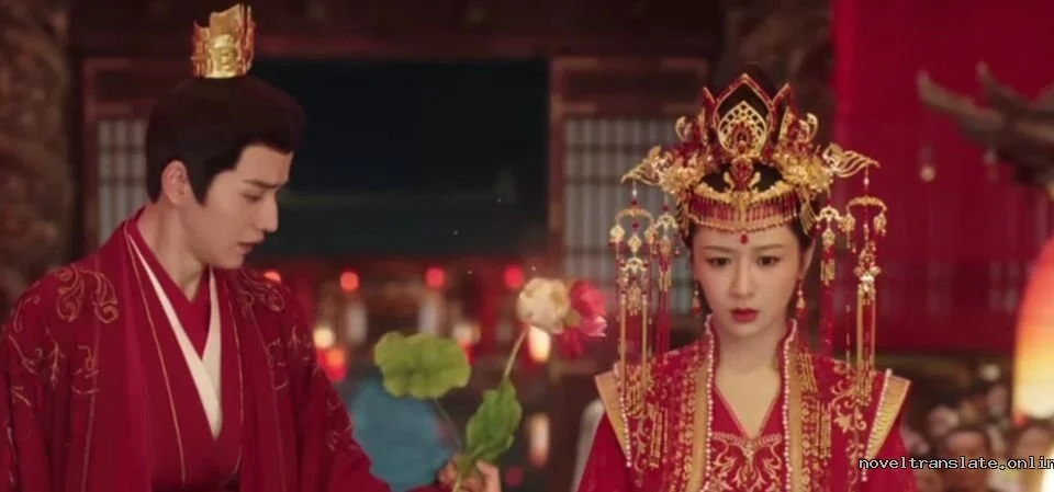 Сцена из исторической драмы с императором и императрицей в традиционных костюмах