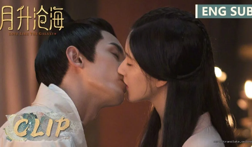 Сцена поцелуя из сериала с английскими субтитрами