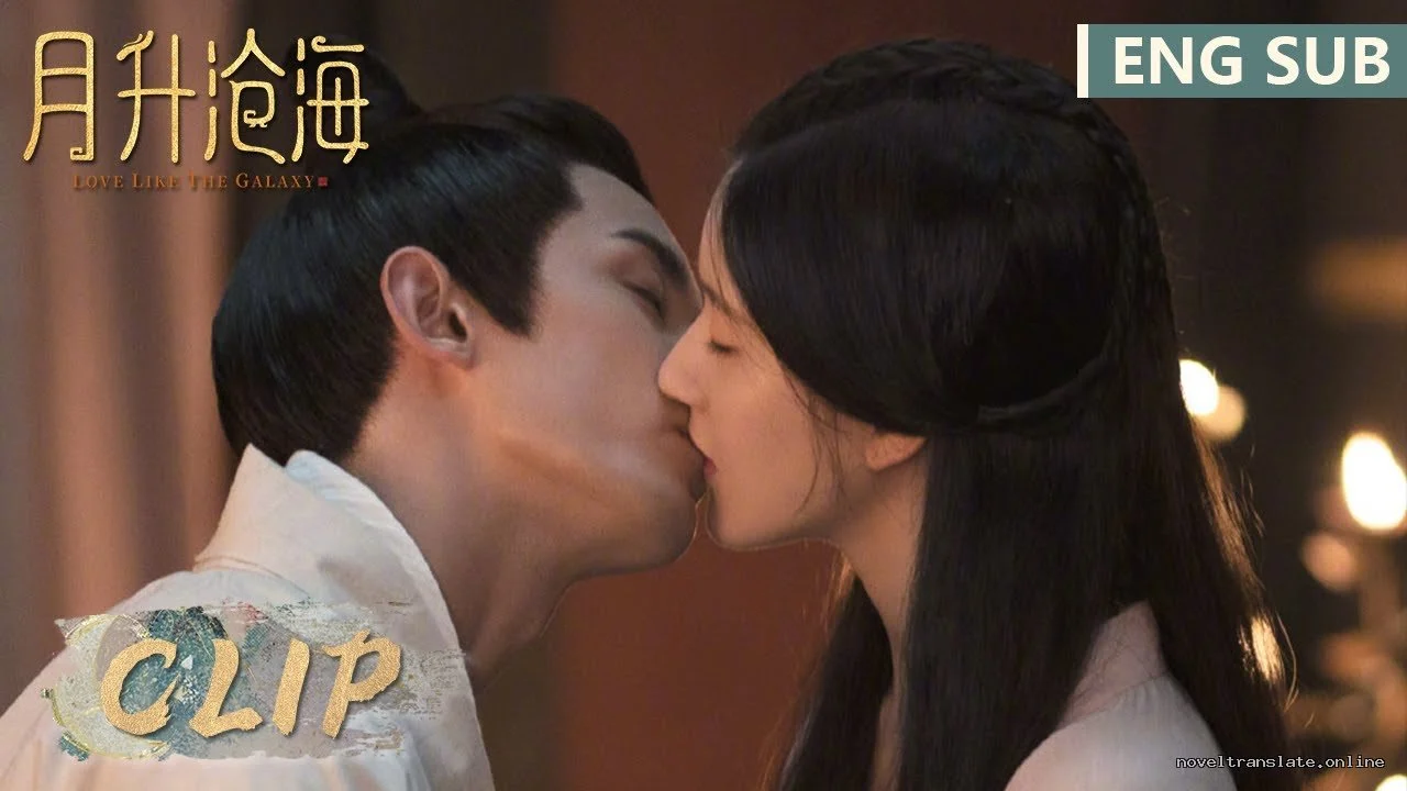 Сцена поцелуя из сериала с английскими субтитрами