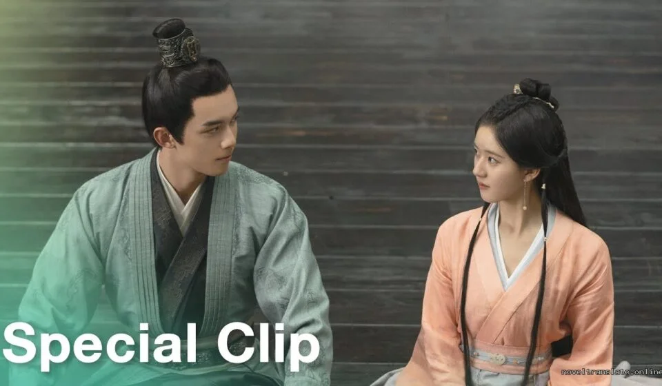 Сцена из исторической драмы с двумя персонажами в традиционной одежде.