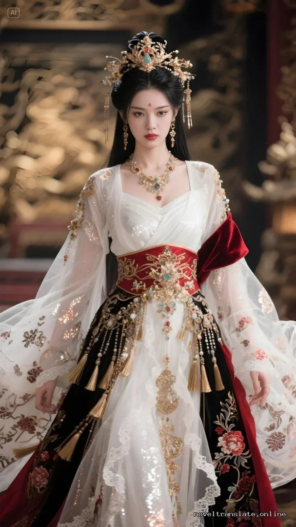 Женщина в традиционном азиатском костюме с украшениями