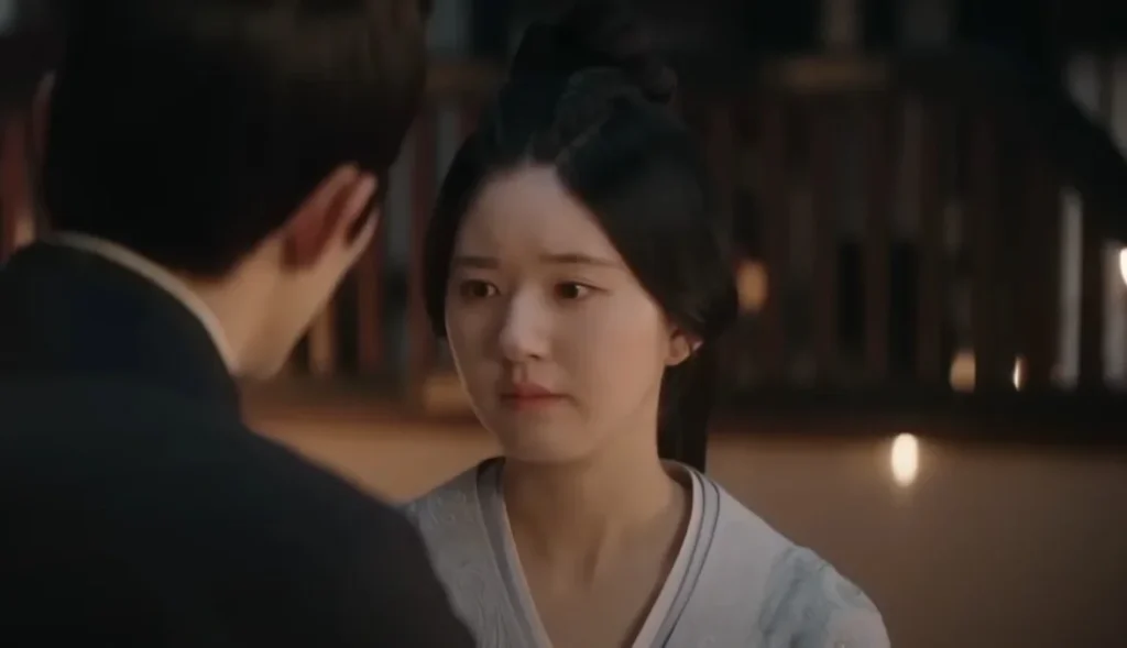 Сцена из исторической драмы с двумя персонажами