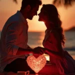 Развод – Глава 32 Романтическая пара на пляже с сердцем на закате