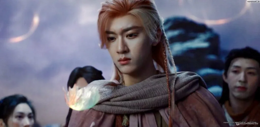 Фэнтези персонаж с длинными волосами и светящимся цветком