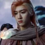 Фэнтези персонаж с длинными волосами и светящимся цветком