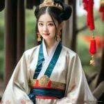 Глава 8: Банкет в честь дня рождения Женщина в традиционном азиатском костюме на фоне природы