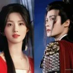 Два персонажа в традиционных костюмах на фоне ночного неба