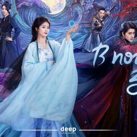 В погоне за луной/ Преследуя Луну Фэнтезийные персонажи в погоне за луной, ai-generated