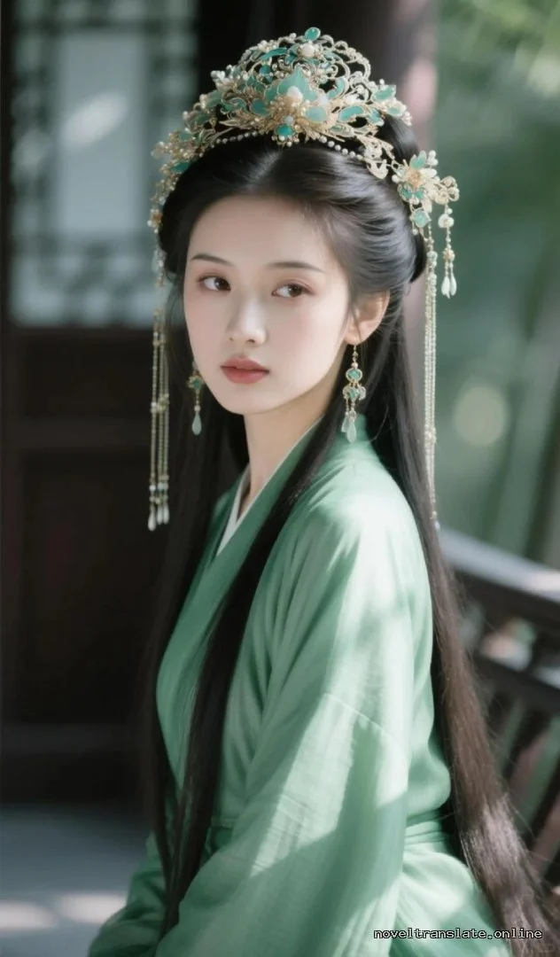 Женщина в традиционном китайском платье и украшениях