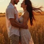 Развод – Глава 26 Пара на закате в поле, романтический момент