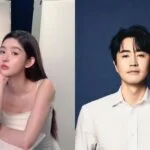 Два человека в студии, женщина и мужчина в белых одеждах.